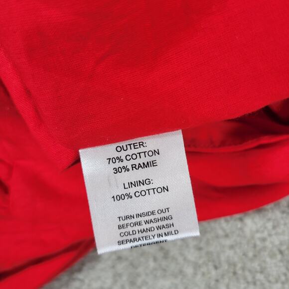 White Fox Cutout Ring Dress Womens L Red Sleeveless Mini Fit & Flare Ruffle Hem - Picture 6 of 16